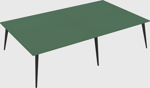 Shared rectangular office desk system