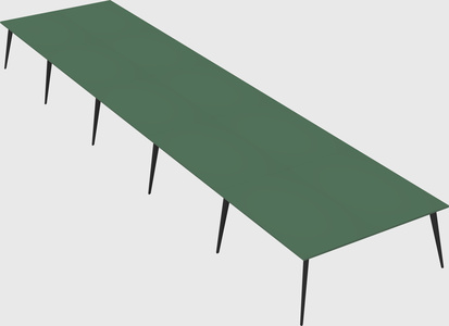 Shared rectangular office desk system