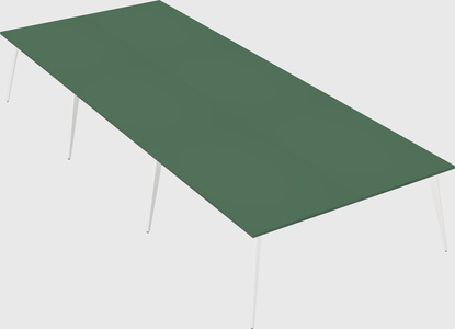 Shared rectangular office desk system