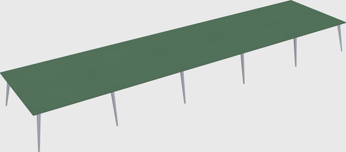 Shared rectangular office desk system