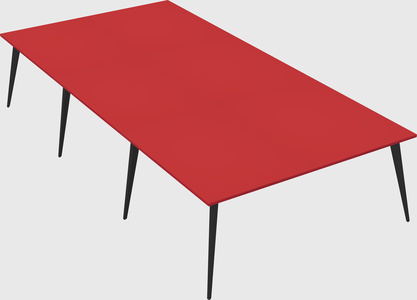 Shared rectangular office desk system
