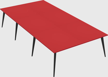 Shared rectangular office desk system