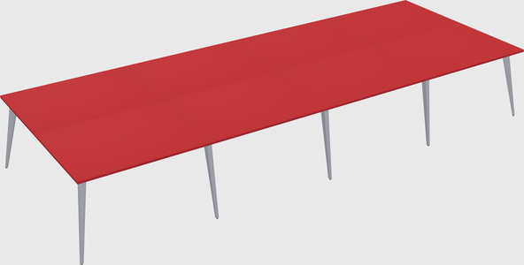 Shared Rectangular Office Desk System