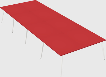 Shared rectangular office desk system