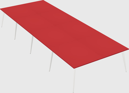Shared rectangular office desk system
