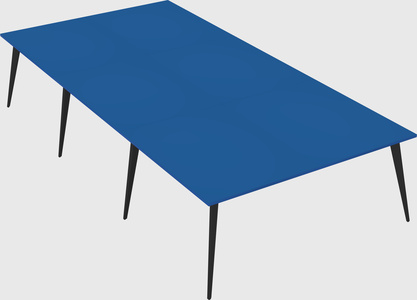 Shared rectangular office desk system