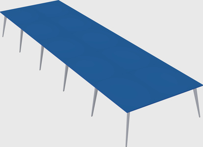 Shared rectangular office desk system