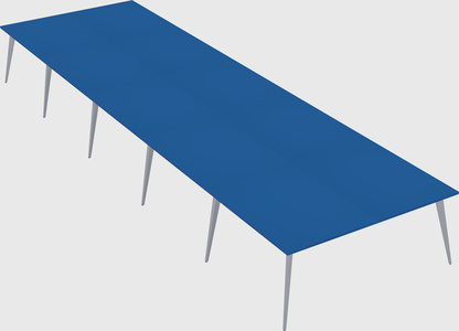 Shared rectangular office desk system