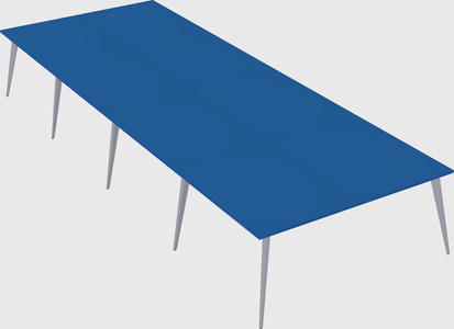 Shared rectangular office desk system