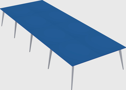 Shared rectangular office desk system