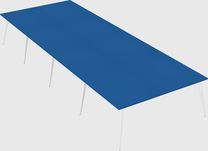 Shared rectangular office desk system