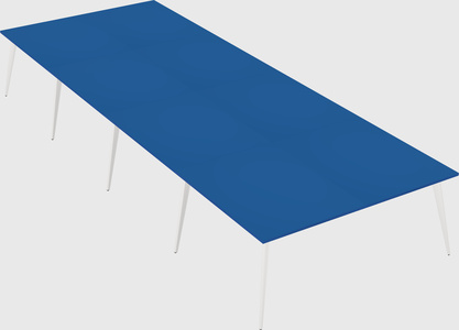 Shared rectangular office desk system