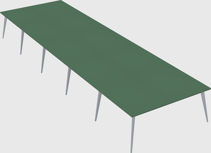 Shared rectangular office desk system