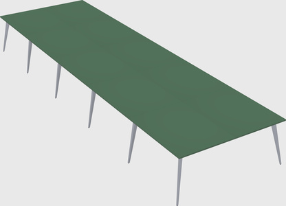 Shared rectangular office desk system