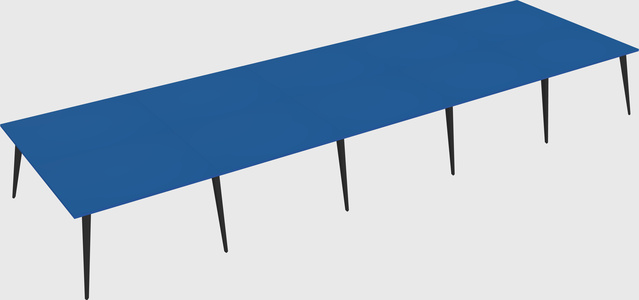 Shared rectangular office desk system