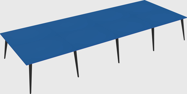 Shared rectangular office desk system