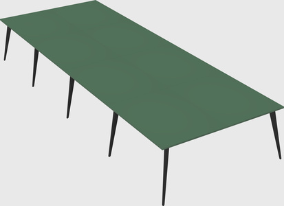 Shared rectangular office desk system