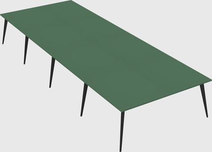 Shared rectangular office desk system