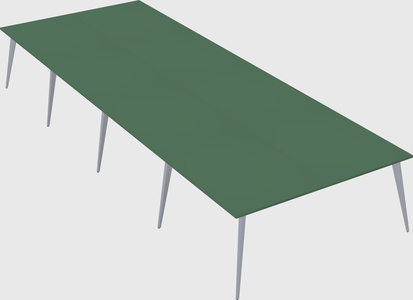 Shared rectangular office desk system
