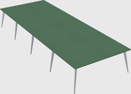Shared rectangular office desk system