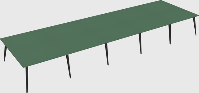 Shared rectangular office desk system