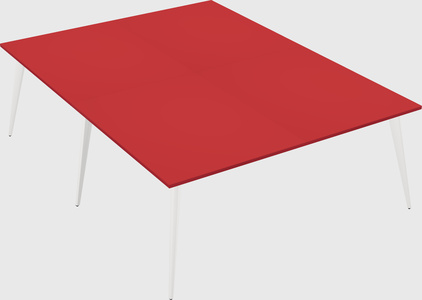 Shared rectangular office desk system