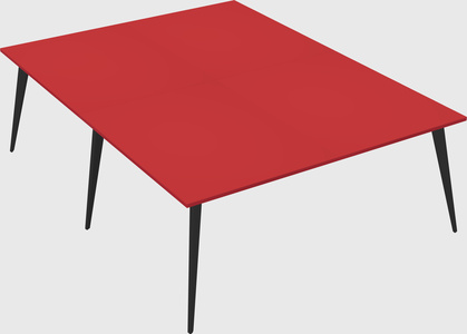Shared rectangular office desk system