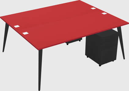 Shared Rectangular Office Desk System