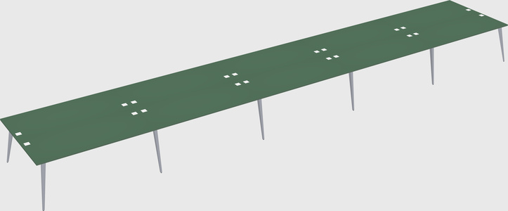Shared rectangular office desk system