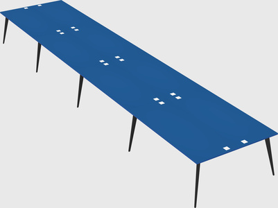 Shared rectangular office desk system