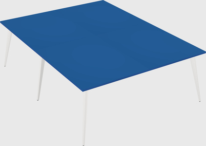 Shared rectangular office desk system