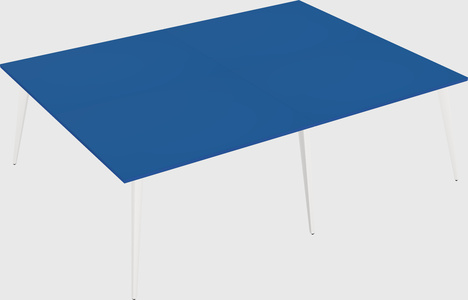 Shared rectangular office desk system