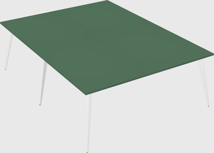 Shared rectangular office desk system