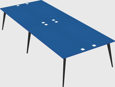 Shared rectangular office desk system