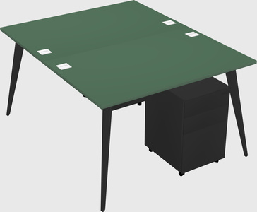 Shared Rectangular Office Desk System