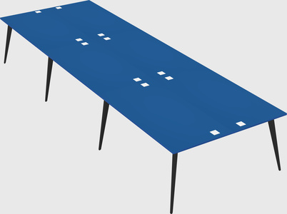 Shared rectangular office desk system