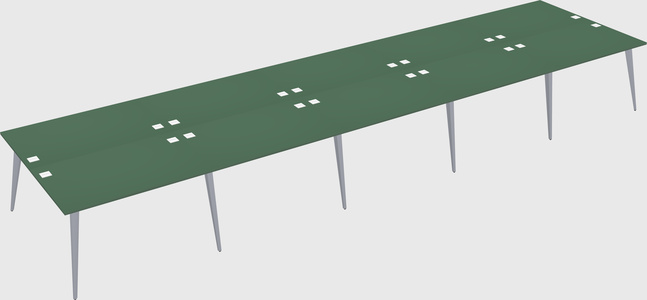 Shared Rectangular Office Desk System
