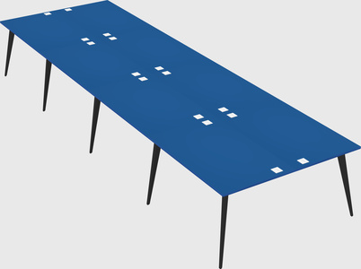 Shared rectangular office desk system