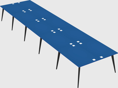 Shared rectangular office desk system