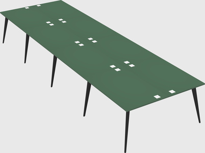 Shared rectangular office desk system
