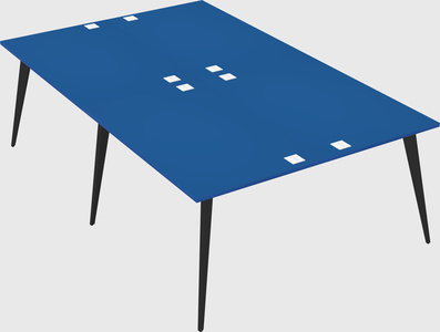 Shared rectangular office desk system