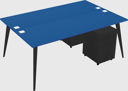Shared Rectangular Office Desk System