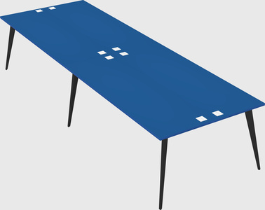 Shared rectangular office desk system