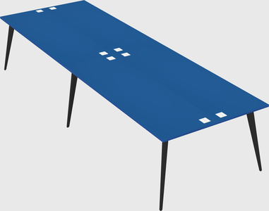 Shared rectangular office desk system