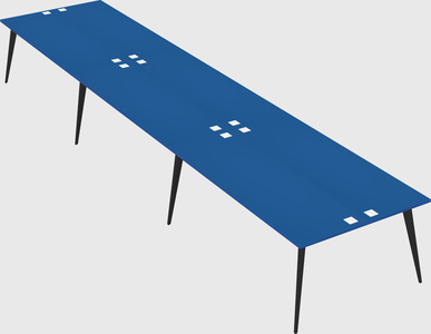 Shared rectangular office desk system