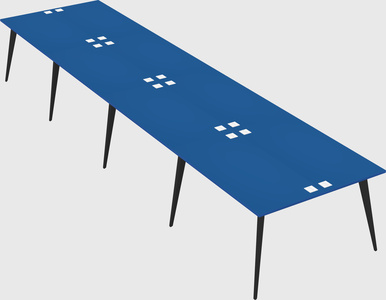 Shared rectangular office desk system