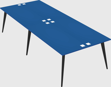 Shared rectangular office desk system