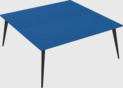 Shared rectangular office desk system