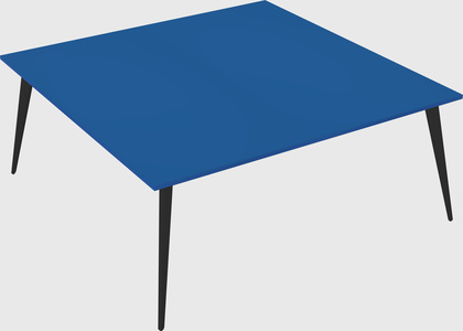 Shared rectangular office desk system