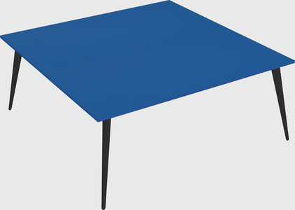 Shared rectangular office desk system